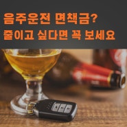 음주운전 면책금? 줄이고 싶다면 꼭 보세요