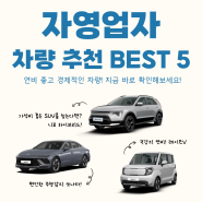 프리랜서 자영업자 연비 좋은 차량 추천 BEST 5.