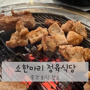 종각 회식 맛집 소한마리 정육식당 방문 후기