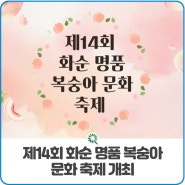 제14회 화순 명품 복숭아 문화 축제 개최