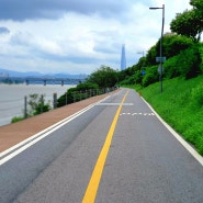 오늘 현재 한강 남단 자전거길 도로 통제상황 [아라한강갑문~탄천 30km]