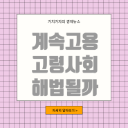 고령사회 극복...계속 고용 제도