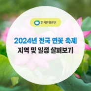 2024년 전국 연꽃 축제 지역 및 일정 살펴보기