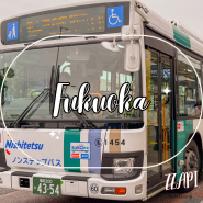 배타고 일본 여행 후쿠오카 하카타항에서 하카타역, 텐진 버스 탑승 방법