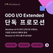 몬드리안에이아이, GDG I/O Extended 24 행사 단독 프로모션 진행!