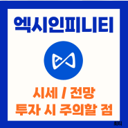 업비트 엑시인피니티 코인 시세 및 투자 시 유의점