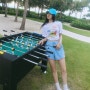 박주현 하이드로겐 X 데이즈드 화보 & 인스타그램 패션 / 아웃도어 브랜드 HYDROGEN 반팔 티셔츠, 버뮤다팬츠, 스커트, 냅색 추천!