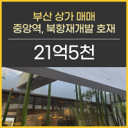 부산 상가 급매 중앙동 꼬마상가 소형건물 매매 북항재개발 중구청사 이전 호재