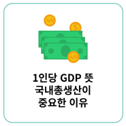 1인당 GDP 뜻 국내총생산이 중요한 이유