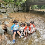 15개월 아기랑 청주 근교 계곡 산 아래 쉼터 평상 대여