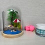 DIY키트 여름 인테리어소품으로 좋은 미니어처만들기 오늘해랑 와이키키 해변 아크릴돔 키트 LED DIY