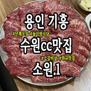 수원cc 맛집 용인 기흥 숯불 소고기 놀이방 식당 소원.1