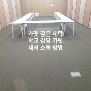 학교 카페트청소 강당 청소 카펫 세척 방법