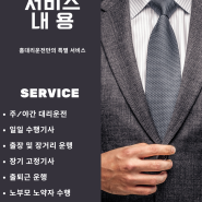 홈대리운전 수행기사 서비스