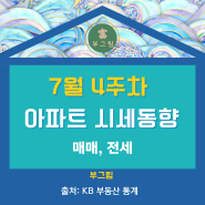 서울 17주 연속상승 kb주간보도자료 첨부, kb부동산 7월 4주차 아파트시세동향