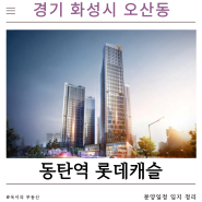 [부동산] 화성시 동탄역롯데캐슬 계약취소 줍줍 특별공급 청약 일정 정리