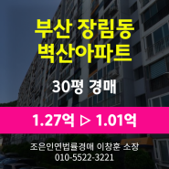 부산시 사하구 장림동 아파트경매 [벽산아파트 30평형] 최저가 1.01억 (감정가 80%)