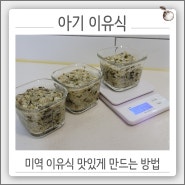 미역 이유식 맛있게 만드는 방법 소고기미역죽