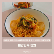 얼갈이 열무김치 여름철 점심으로 딱인 비빔면 만들기 후기 - 미감만족 김치
