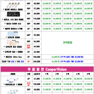 2024년 8월 콘택트 렌즈 가격표 !!!