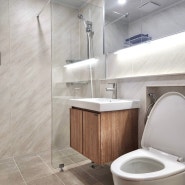 수지 이편한세상 화장실 인테리어 용인 풍덕천동 주상복합 아파트 39평 한샘 바스 하이브리드 욕실 리모델링