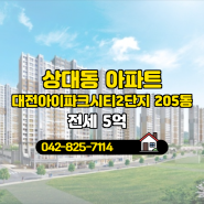 도안아이파크114공인중개사사무소 추천매물 대전아이파크시티2단지 205동 전세 5억