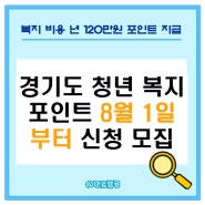 경기도 청년복지 포인트 2024년 2차 신청 방법: 결과 발표일 및 사용처는?