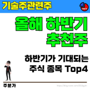 [기술주관련주] 2024 하반기 가장 큰 반등을 보일 것으로 전망되는 주식 종목 Top4 총정리