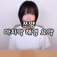 쯔양 마지막 해명영상 요약