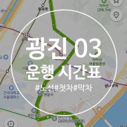 아차산 어린이대공원 동서울터미널 갈 때 구의 교통 광진 03 운행 시간표