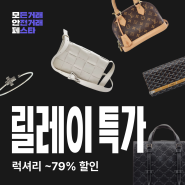 럭셔리 브랜드 ~79% 할인! 루이비통이 25만 원! (8.1 - 8.5)