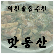 [덕천술집추천] 부산 덕천 조용한 술집 "맛동산"