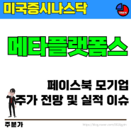 [미국 증시 나스닥] 페이스북 인스타그램 메타플랫폼스 주가 전망 및 실적과 이슈를 한 번에