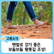 고흥군 맨발로 걷기 좋은 #보들보들 #황톳길 조성