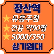 해운대 장산역 NC백화점 뒤 먹자골목 유흥주점(노래연습장) 상가 임대 5000/350