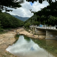 완주 동상계곡 명지목산장 평상대여 광주 근교 물놀이 추천