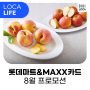 수분 충전 제철 복숭아 20% 할인! 롯데마트&MAXX(맥스)카드 8월 프로모션