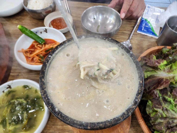 부산 명지맛집 멸치쌈밥 봄내 우렁들깨탕 주차장 강서구...