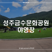 대구 근교 계곡 - 아이와 가기 좋은 캠핑장 [성주금수문화공원야영장] 자리 추천