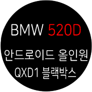 BMW520D 해외직구로 구매하신 안드로이드 올인원 장착만 해드렸구요 / 순정블랙박스 제거후 아이나비QXD1 고화질 블랙박스 교체 완벽장착 [일산 파주 운정 김포 고양]