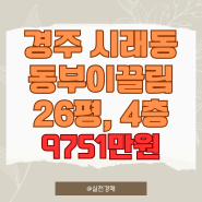 시래동 동부이끌림 26평 경주 아파트 경매