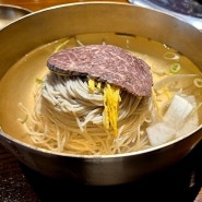 [명동역 맛집]찐한 육향의 을지로 명동 평양냉면 맛집 회식장소 순대 제육 녹두전, 능라도 명동