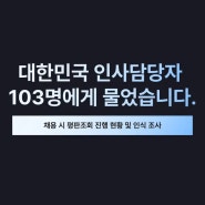 [HR 서베이 리포트] 채용 시 평판조회 진행 현황 및 인식 조사 결과