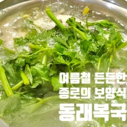 여름철 든든한 보양식 [동래복국] 종로 세계 사대진미 복국 맛집