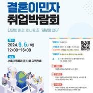 [사전등록] 2024년 결혼이민자 취업박람회 사전등록신청을 시작합니다!