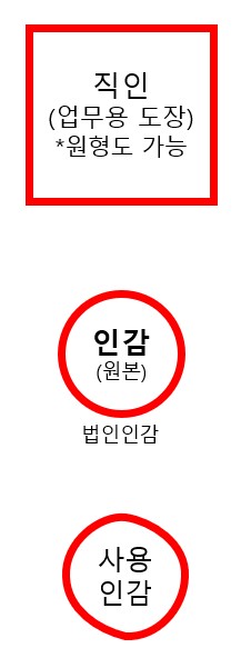 회사 도장 종류와 사용법: 업무상 구분(직인, 인감, 사용인감) : 네이버 블로그