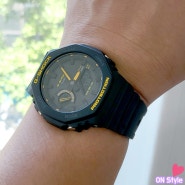 G-Shock 지샥 지얄오크 Caution Yellow (카션 옐로 시리즈) GA-B2100CY-1ADR 카션 옐로 지얄오크 우레탄 밴드 남자 전자시계 추천