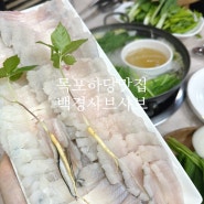 목포 하당 맛집 여름 몸보신으로 좋았던 하모 백경 샤브샤브