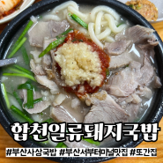 [부산] 사상 서부 터미널 간판또간집 국밥 맛집 '합천일류돼지국밥' 내돈내산 후기