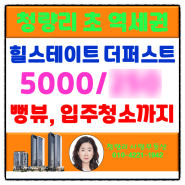 [청량리 부동산] 힐스테이트 청량리 더 퍼스트 주거형 오피스텔 중 가장 나이스 한 뷰 5000/250만 원 (입주청소, 줄눈 시공 완료)